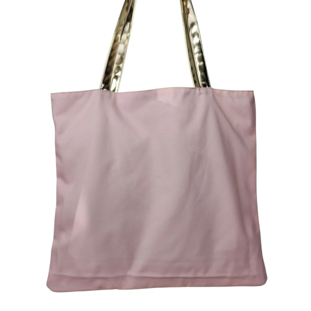 Reversible Tote Bag Bride To Mrs White Pink Gold